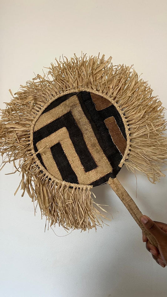 Kuba Raffia Fan